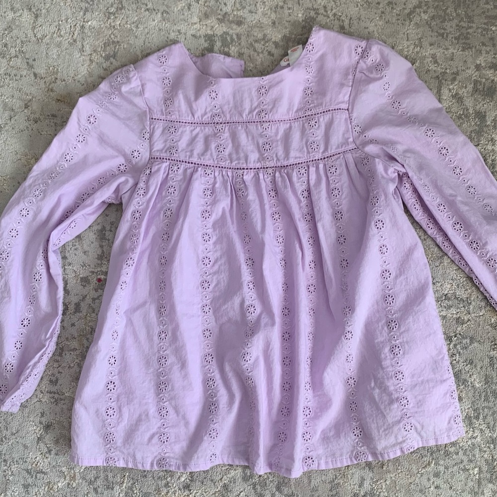 Cat & Jack - Lilac eyelet Blouse - Girls 6T